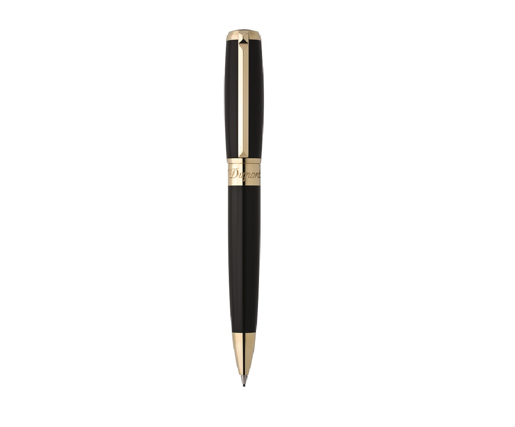 Line D Large Black Natural Lacquer with Gold Finish Pencil